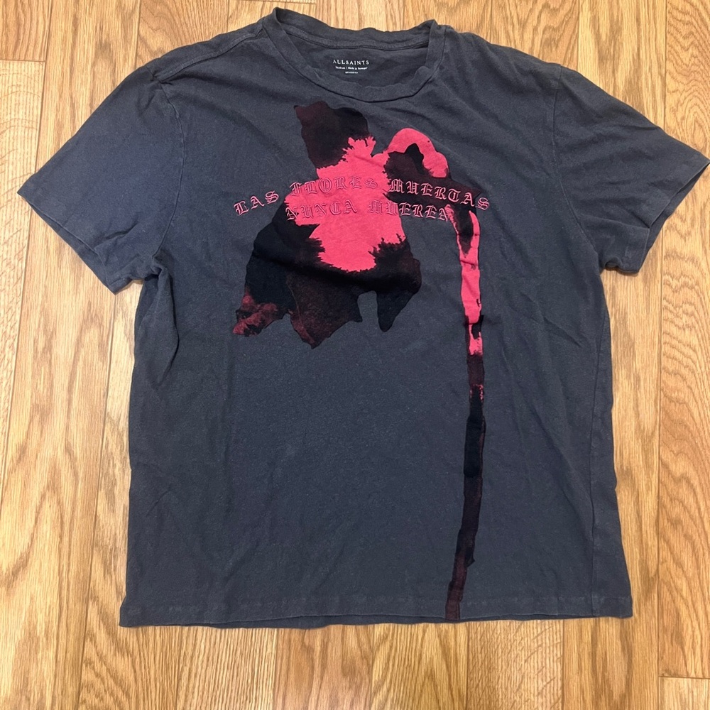 AllSaints “Las Flores Muertas” Graphic Tee – Size L